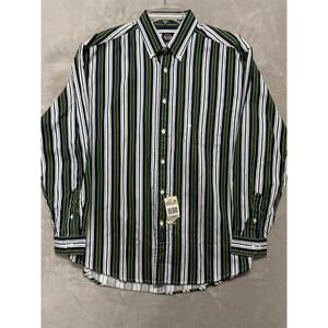 Vintage Dockers Khakiware Striped Button Down Shirt Mens Large 90s Cotton w Tags